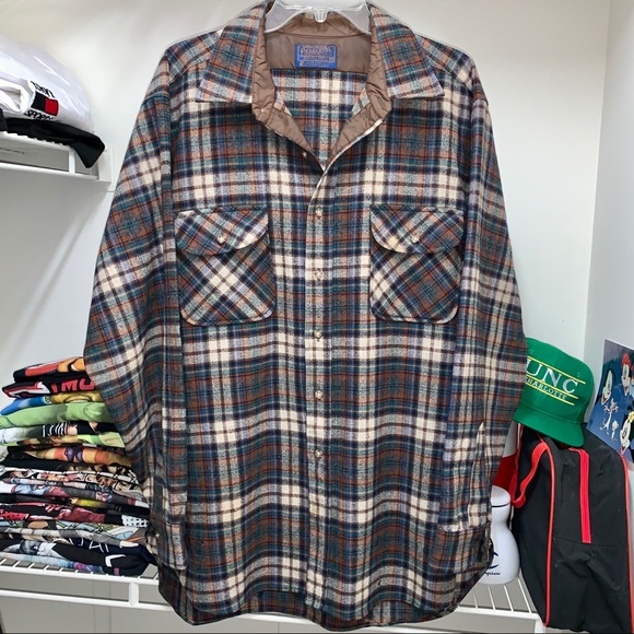 Pendleton Other - Vintage Pendleton Wool Button Up Plaid Shirt XL